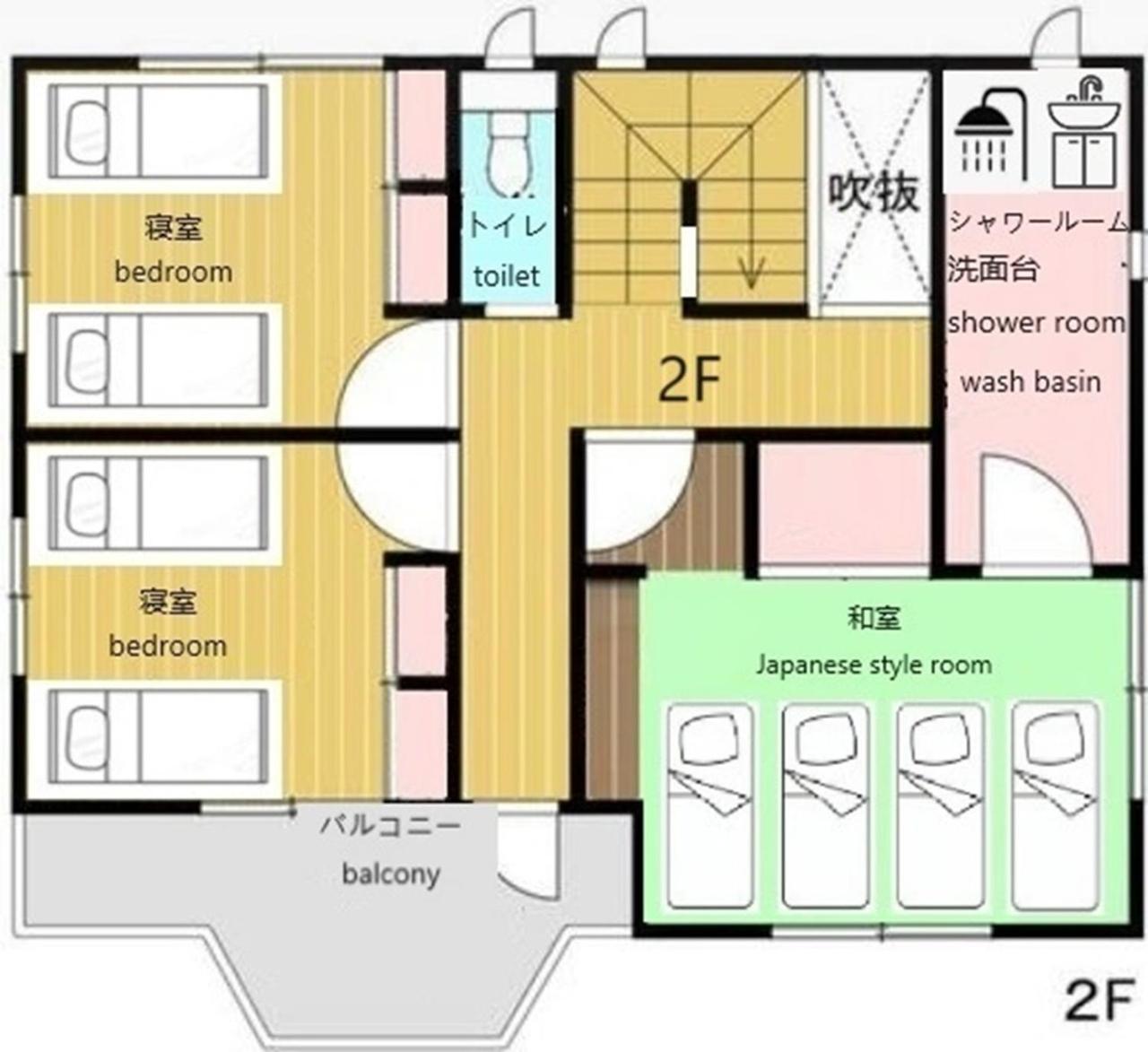 Villa 宿の夜夜 一棟貸し駐車場2台 2バスルーム 和室 大家族に最適 静かな環境 Omihachiman